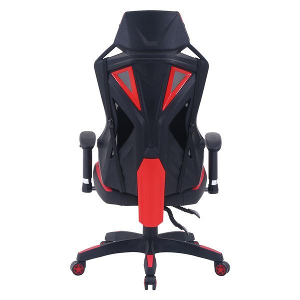 ds-メッシュ ゲーミングチェア レーシングチェア 約幅68.5cm レッド スチール 肘付き リビング ダイニング 在宅ワーク 組立品_2