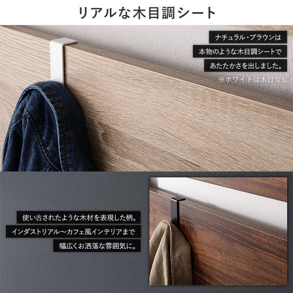 ds-壁面 突っ張り ウォールラック 幅60cm ブラウン 棚板2枚 フック7個付き 壁面収納 賃貸OK 玄関 リビング ダイニング_13