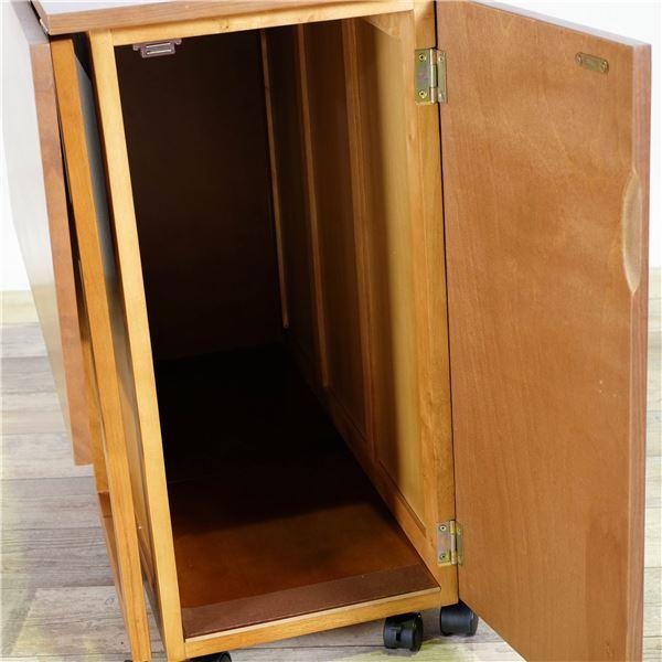 単品 〔ブラウン〕 幅42/80/120cm×奥行80cm×高さ73cm 木製 【電力】 〔チェア別売〕〔代引不可〕
