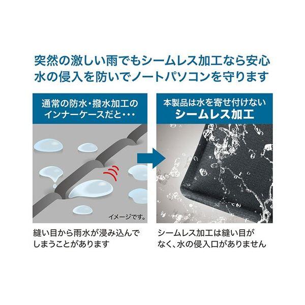 (まとめ) サンワサプライ 防水スリムインナーケース 13.3型ワイド対応 ブラック IN-WP13BK 1個 〔×3セット〕