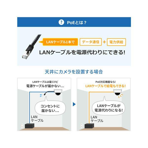 サンワサプライ 長距離伝送・ギガビット対応PoEスイッチングハブ 8ポート LAN-GIGAPOE81 1台 LAN GIGAPOE81 サンワサプライ 長距離伝送 ギガビット対応PoEスイッチングハブ 8ポート 1台