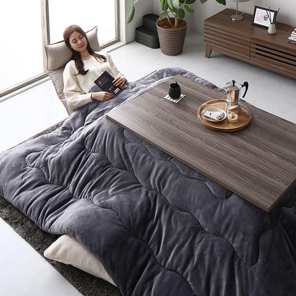こたつ布団 こたつ掛け布団 単品 約185×235cm チョコレートブラウン 長方形 洗える 撥水 抗菌 防臭 静電気軽減 ふっくらタイプの画像