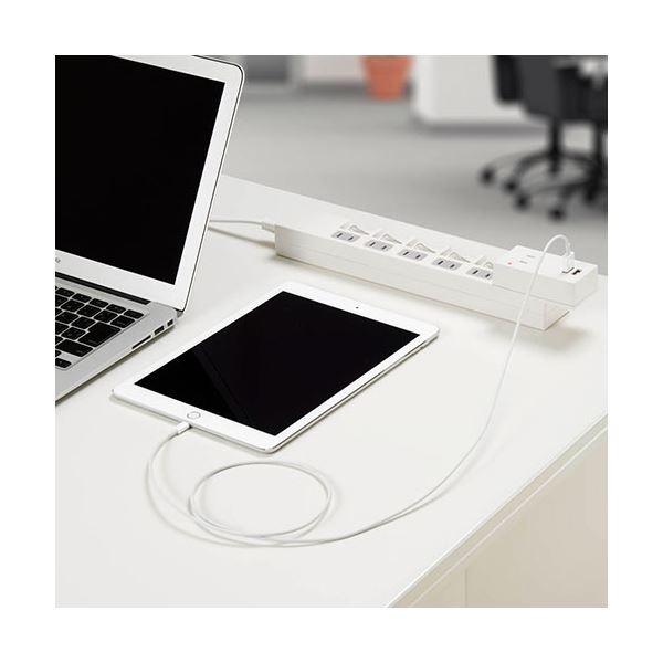 〔20個セット〕 YAZAWA 雷ガード付フロントタップ型2AC+2USB2.1A ホワイト Y02FSK400WH2UX20の画像