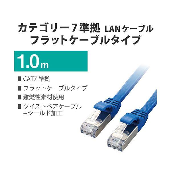 ds-〔5個セット〕 エレコム Cat7 LANケーブル 1m LD-TWSF/BU1X5_1