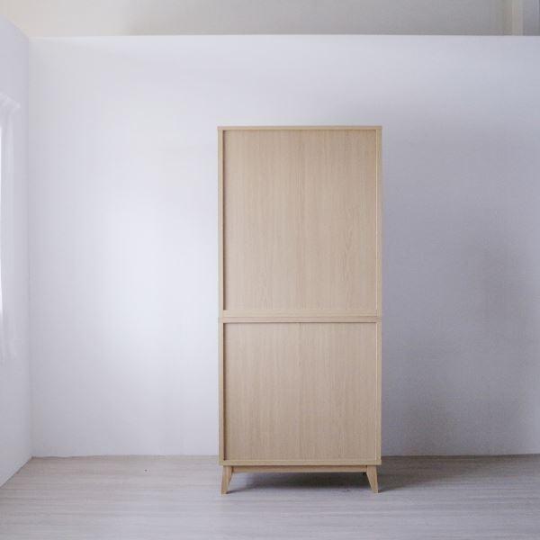 ds-カップボード 食器棚 約幅80×奥行42.5×高さ180cm ナチュラル 全段フルオープンレール ダイニング キッチン インテリア家具_2