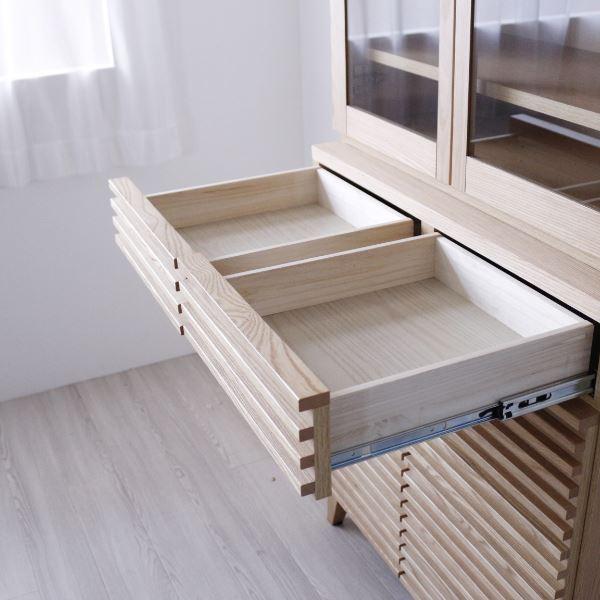 ds-カップボード 食器棚 約幅80×奥行42.5×高さ180cm ナチュラル 全段フルオープンレール ダイニング キッチン インテリア家具_4