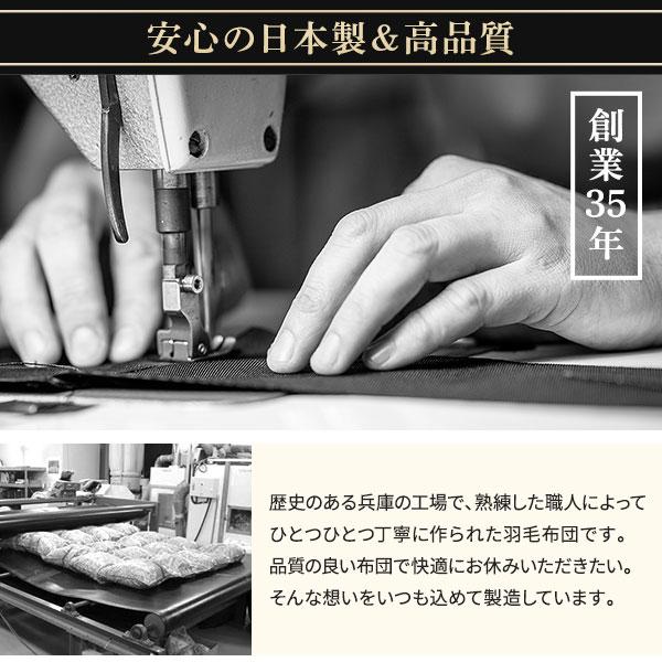 ds-羽毛布団 掛け布団 シングル ネイビー ダウン率93% 400dp パワーアップ加工 抗菌 防臭 防ダニ 日本製 国産 寝具_2