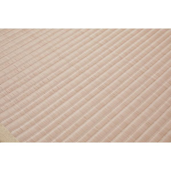 ds-い草風 ラグマット 絨毯 江戸間8畳 約352×352cm ピンク 洗える い草 カーペット 四条 しじょう ホットカーペット可 リビング_3