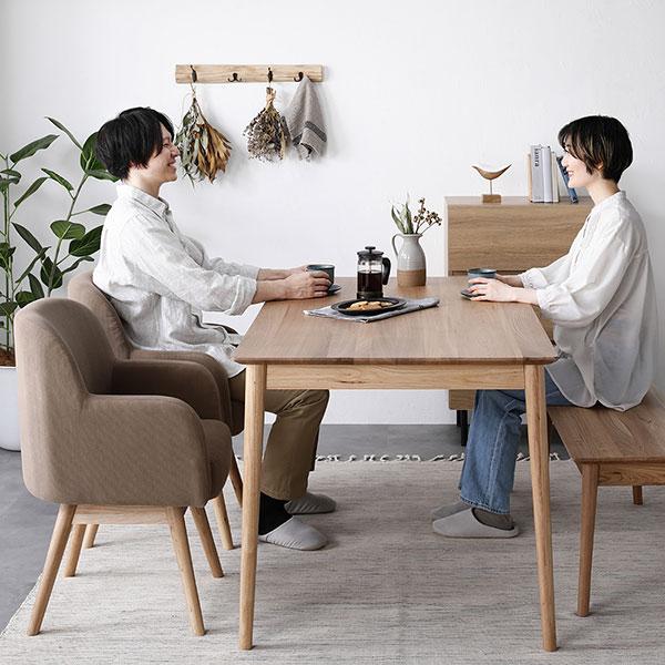 ダイニングチェア 1脚 単品 約幅53cm キャメル 回転式 天然木 ダイニングチェア 1脚 単品 約幅53cm キャメル 回転式 天然木