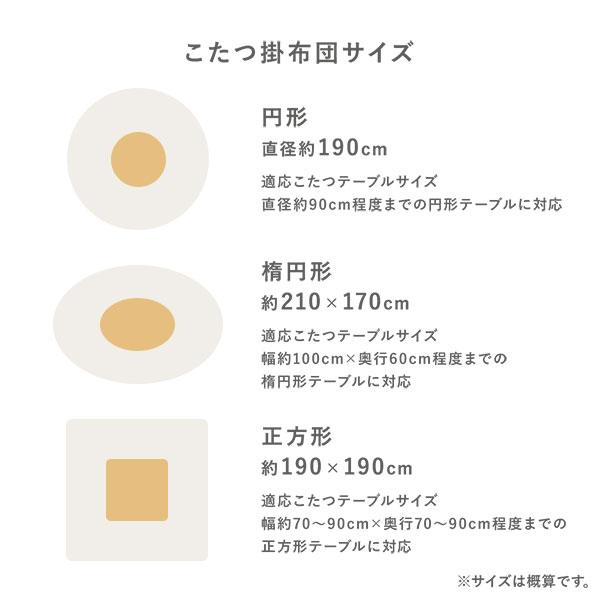 こたつ布団 単品 直径約190cm 円形 グレー 洗える ラビット こたつ布団 単品 直径約190cm 円形 グレー 洗える ラビット