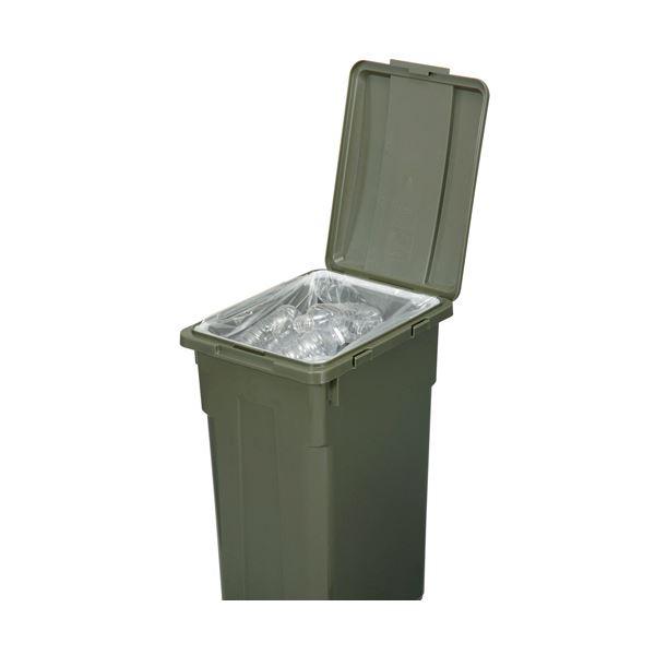 ds-（まとめ） 新輝合成TONBO 連結カラー分別ペール 45L カーキグリーン 02068-2 1台 〔×3セット〕_2