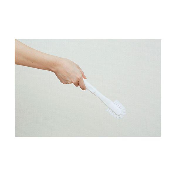 （まとめ） アイセン トイレブラシ スリムコンパクトケース付 W ホワイト TP001-W 1個 〔×5セット〕の画像