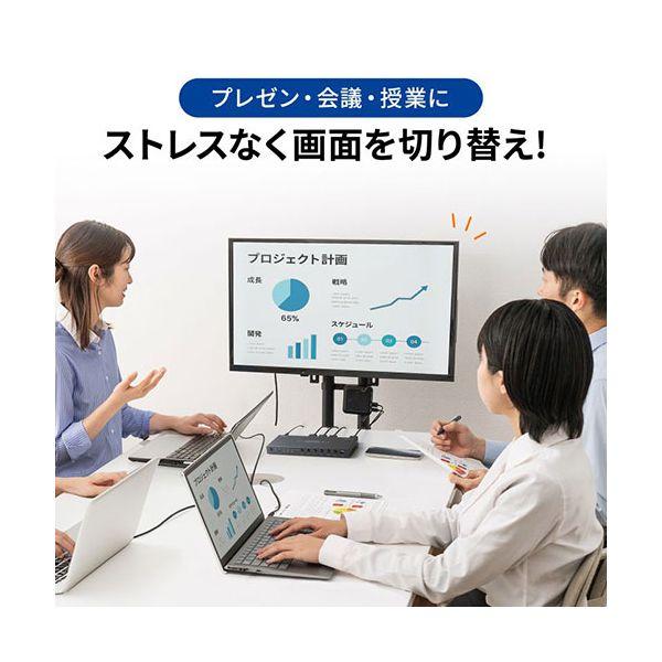 サンワサプライ 4入力1出力HDMI切替器 4K対応/シームレス切替/リモコン付き ブラック SW-UHD41RSL_4