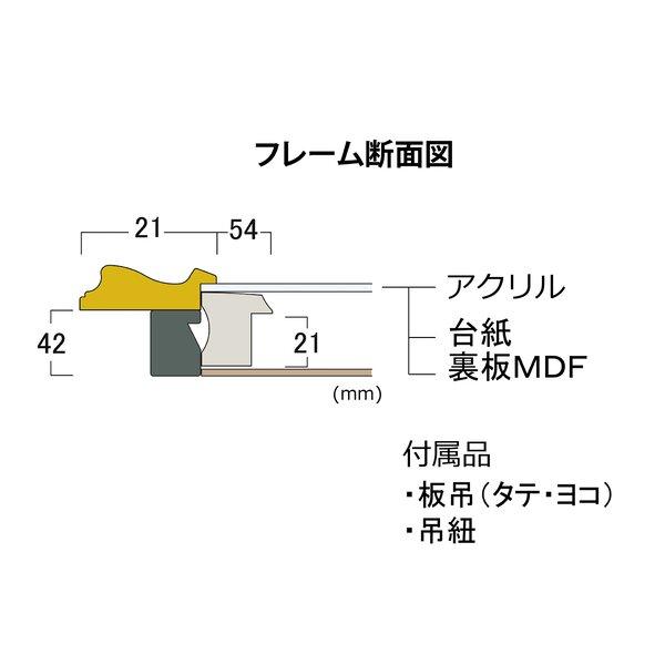 ds-アクリル仕様 油絵額・キャンバス・日本画額 つや消し油縁額 F4（333×242mm） ゴールド_1