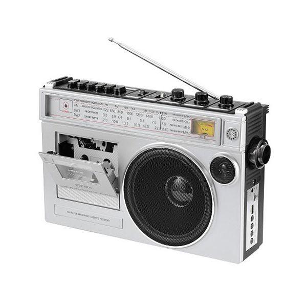 ds-WINTECH 大型モノラルラジカセ 大型スピーカー搭載 昔懐かしいデザイン MicroSDカード/USB端子搭載 シルバー SCT-MB300_5