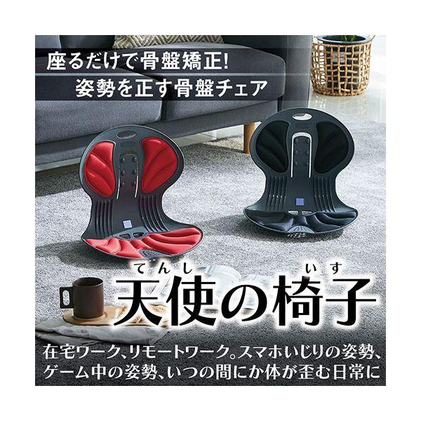 DCT 天使の椅子 姿勢を正す姿勢矯正イス 骨盤チェア テコの原理を利用して曲がった腰をまっすぐに ブラック DCT-700-BKの画像