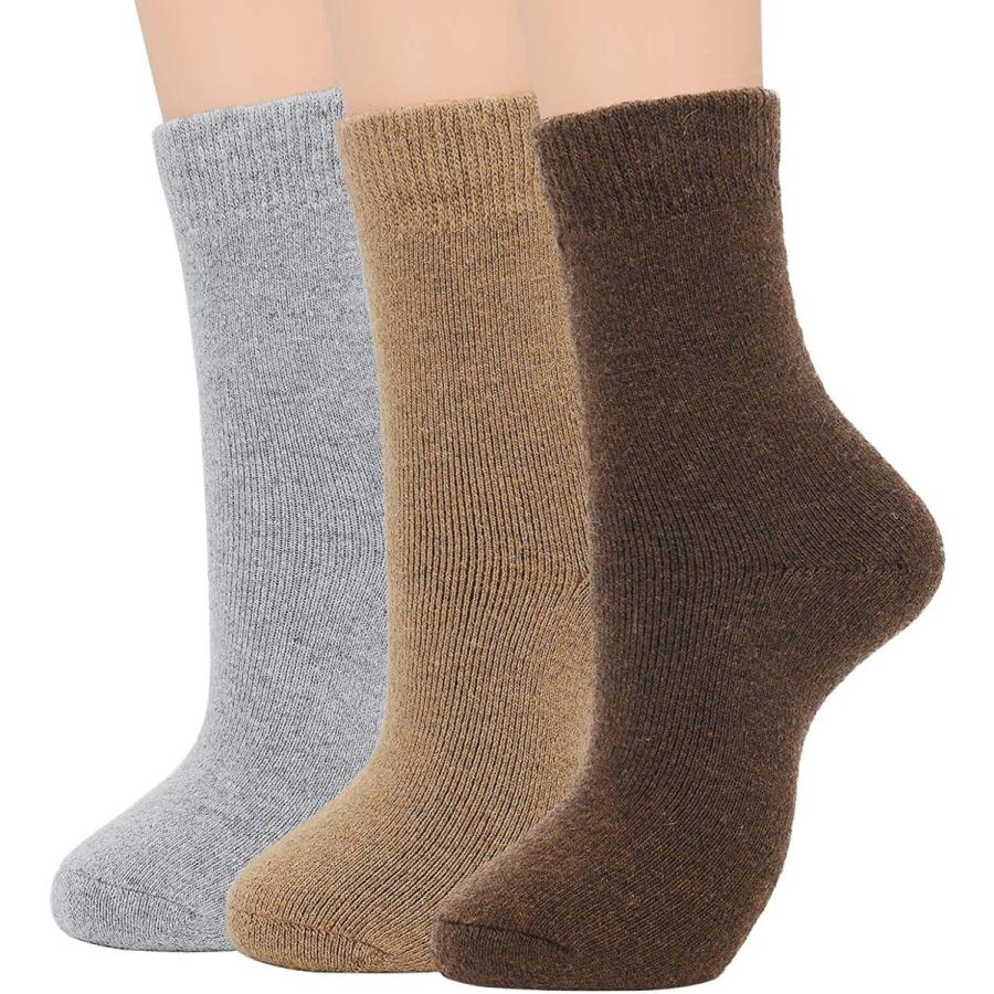 靴下 メンズ ウールソックス 秋冬 厚手 冷え性対策 ビジネス ルーム 登山 スポーツ 3足セット2