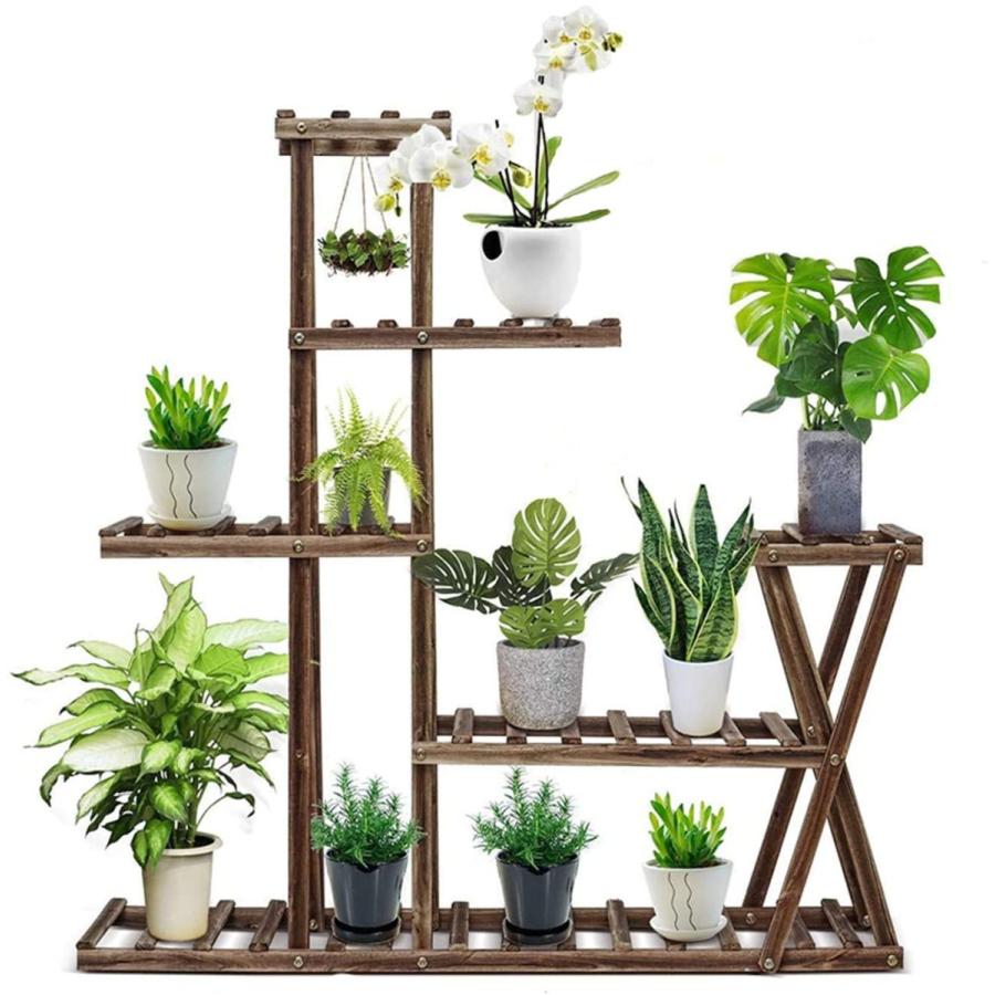 55 以上節約 Uyoyous フラワースタンド 木製 ガーデンラック 棚 5段 花台 フラワーラック 花棚 園芸 ラック 鉢置きスタンド 鉢植え 盆栽棚 95x25 格安人気 Zoetalentsolutions Com