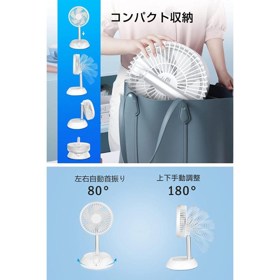 気質アップ mah大容量 リビング扇風機 卓上扇風機 折りたたみ扇風機usb充電式 コードレス 風量４段階 自動首振り1 2 4 8ｈタイマー リモコ 代引不可 Zoetalentsolutions Com