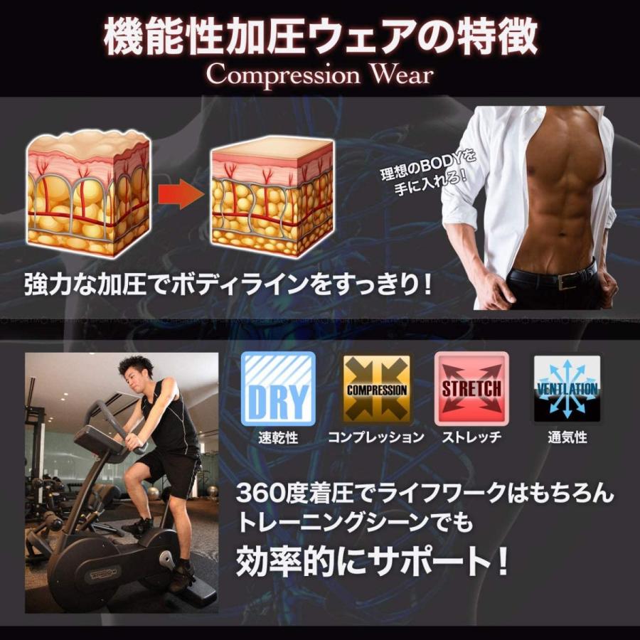 国産品 Sportia 加圧シャツ 加圧インナー コンプレッションウェア 補正下着 半袖 メンズ ホワイト L Cisama Sc Gov Br
