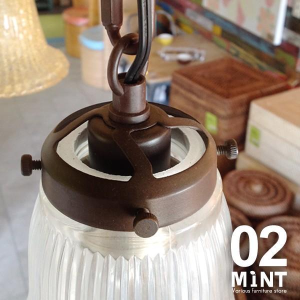 大幅値下げ！アンティーク調 ガラスシェードペンダントライト／L-039