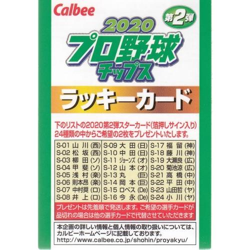 20カルビープロ野球チップス第2弾 ラッキーカード｜mintkashii