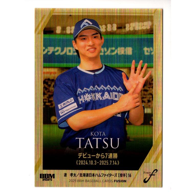 25BBM FUSION 達孝太 ヘアライン金箔パラレル 200枚限定 : スポーツ 