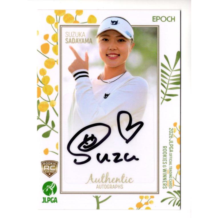 26EPOCH JLPGA 女子ゴルフ Rookies & Winners 佐田山鈴樺 直筆サイン