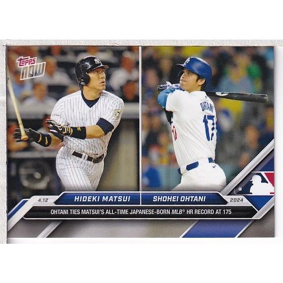 大谷翔平 / 松井秀喜 2024 TOPPS NOW #70 日本人通算ホームラン記録