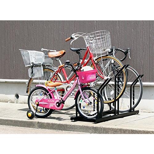 スタンドいらずの頑丈自転車ラック 3台用