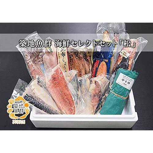 ポイント10倍 築地魚群 築地魚群 海鮮セレクトセット 松 漬け魚 干物 炭火焼き マグロなど特選海鮮セット 年最新海外 Wjhni Com