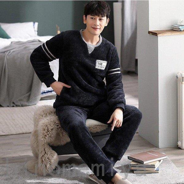 代引き人気 部屋着 長袖 ルームウェア ふわもこ 暖かい メンズ セットアップ パジャマ 40代 30代 秋冬 メンズ セットアップ パジャマ 着痩せ 寝巻き 40代 30代 厚手 紳士用 冬用 上下セット 下着 靴下 部屋着 Www Smssvg Org