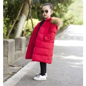 ダウンジャケット子ども服フード付き女の子男の子ダウンコートキッズロング子ども用ファージュニアコートダウン防寒着 Winestyles Jp