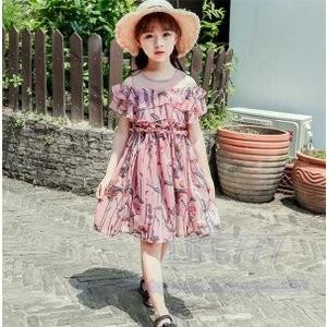 ワンピース女の子膝丈超可愛い夏韓国子供服キッズ海へ洋服通販ビーチジュニア110cm1cm130cm140cm150cm160cm Xkun77 Zmacw241 Minto 通販 Yahoo ショッピング