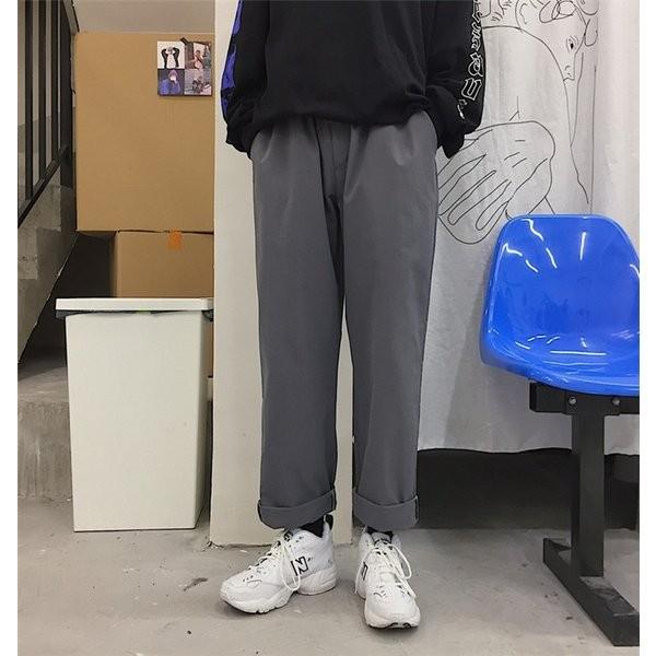 パンツレディースメンズボトムス無地ロングスーツパンツ韓国風お出かけワイドパンツ29グレーパンツ Xkunami Xwvym604 Minto 通販 Yahoo ショッピング