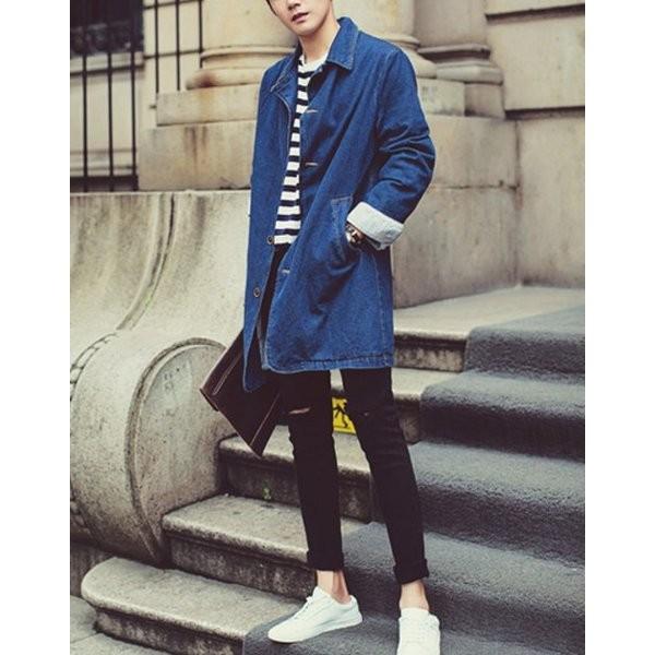 トレンチコートメンズブランド黒無地デニムコートデニムコートおしゃれジャケットアウター大きいサイズ40代50代 Xkunany Sbhax584 Minto 通販 Yahoo ショッピング