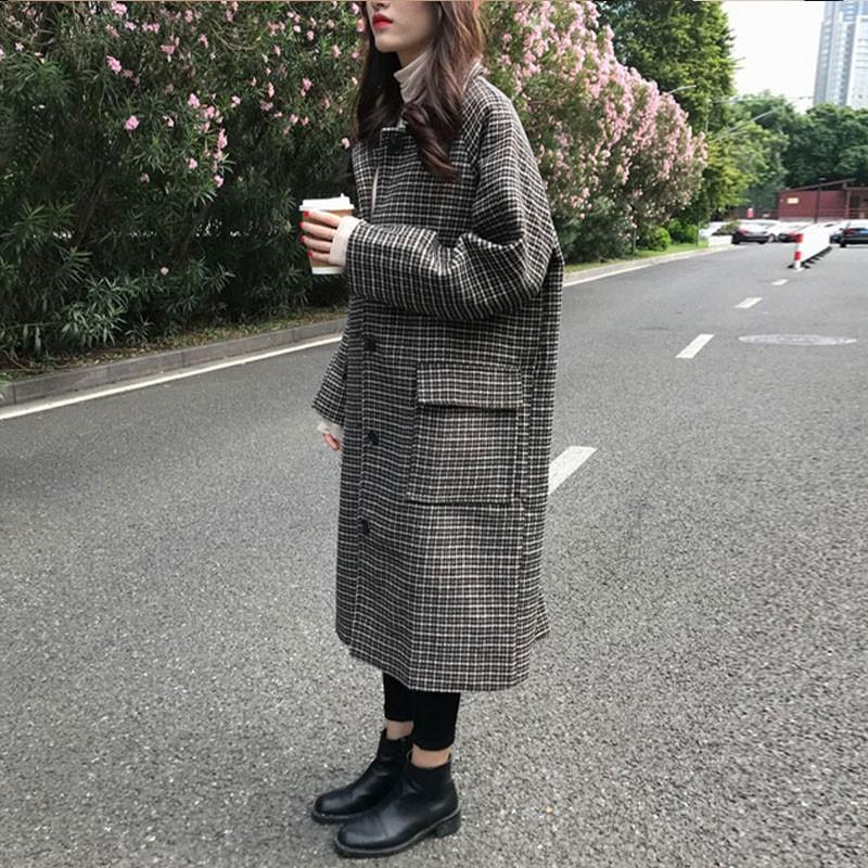 激安正規 シンプルなデザインで着回しに大活躍する ダッフルコートレディースロングコートチェック柄トグルボタンアウター通学通勤コートレディース 帽子付きラシャコート可愛い秋冬新作 コート アウター Dagl Tg