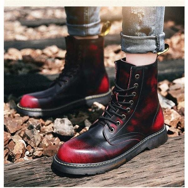 人気急上昇 ショートブーツメンズレザーカジュアルシューズ本革ブーツメンズ軽い紳士靴無地シューズ冬秋ワークブーツ激安 Xkundust Ihpmt695 Minto 通販 Yahoo ショッピング