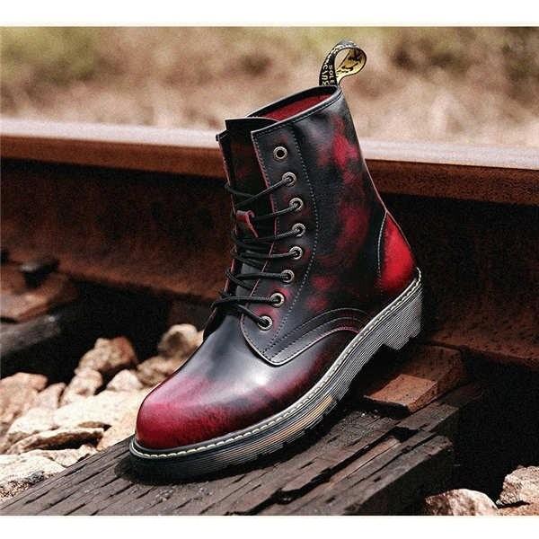 人気急上昇 ショートブーツメンズレザーカジュアルシューズ本革ブーツメンズ軽い紳士靴無地シューズ冬秋ワークブーツ激安 Xkundust Ihpmt695 Minto 通販 Yahoo ショッピング