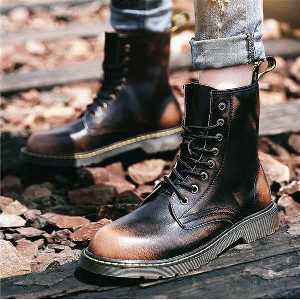 人気急上昇 ショートブーツメンズレザーカジュアルシューズ本革ブーツメンズ軽い紳士靴無地シューズ冬秋ワークブーツ激安 Xkundust Ihpmt695 Minto 通販 Yahoo ショッピング