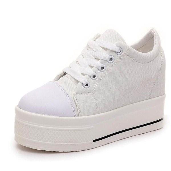 厚底スニーカー厚底シューズ厚底スニーカーレディース厚底靴黒足長ハイカット可愛い疲れないスニーカー歩きやすい靴 Xkundust Vldwf538 Minto 通販 Yahoo ショッピング