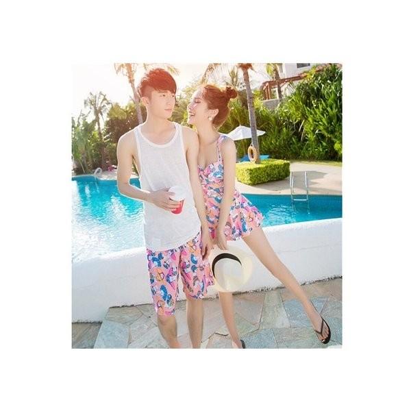 カップル水着ペア水着男女水着セットスイムウェアカップルペアルックビーチウエア夏休み海水浴温泉プールお揃い Xkundust Vuisd286 Minto 通販 Yahoo ショッピング