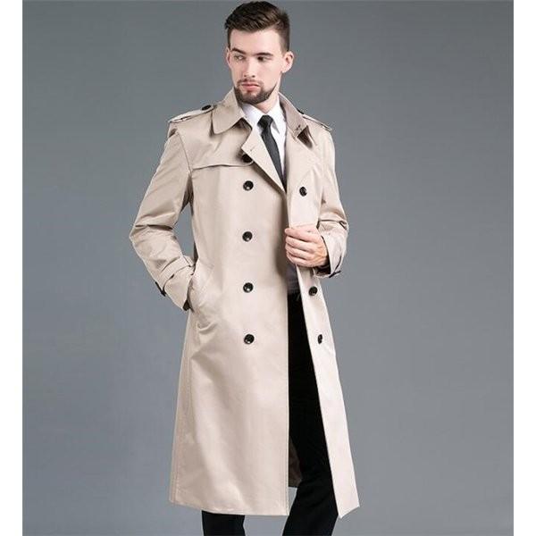 代引不可 トレンチコートメンズビジネスコートスプリングロング丈アウター秋ピーコートpコートジャケットチェスターコートスリム 最も優遇 Holainfornet Com