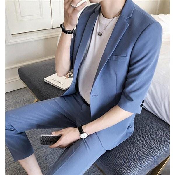 カジュアルスーツテーラードジャケットメンズセットアップスーツジャケットスリム夏サマージャケットメンズファッション Xkuneed Roxvi065 Minto 通販 Yahoo ショッピング