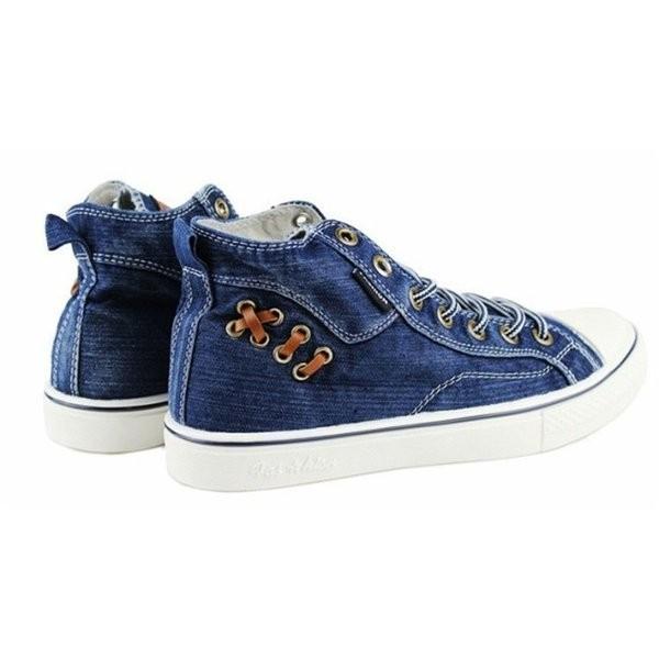 ミッドカットデニムスニーカーメンズレディース靴シューズハイカットmkt112 Xkuneen Kvtzm578 Minto 通販 Yahoo ショッピング