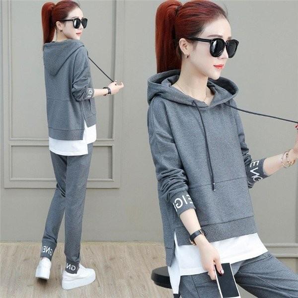 スウェットジャージレディース上下セットセットアップルームウェアパジャマスエットスポーツウェア19春秋新作us 009 Xkuneen Qepwu493 Minto 通販 Yahoo ショッピング