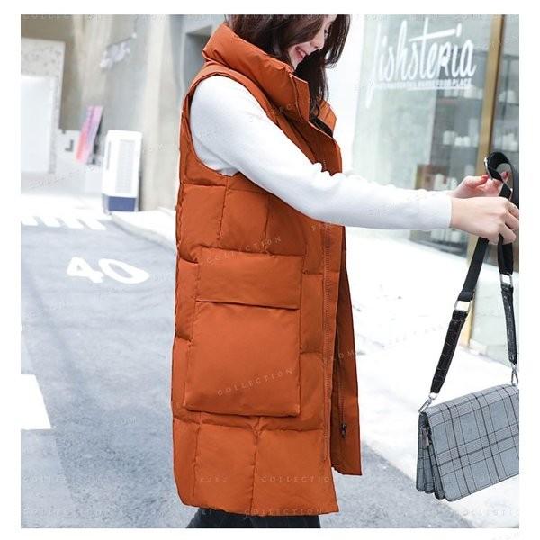 最高の ダウンベストレディースロングベスト防寒ベスト無地厚手オシャレ軽量シンプル暖かい 楽天市場 Clearchannel Com Br