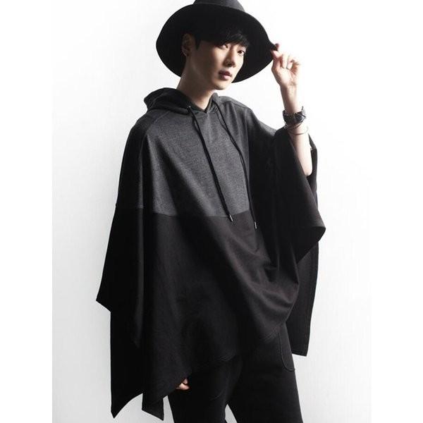 プルオーバーパーカープルオーバーケープマントメンズポンチョパーカーバイカラー大きいサイズアウターフード付き個性的男性お兄系秋冬薄手 Xkunlus Gzorj145 Minto 通販 Yahoo ショッピング