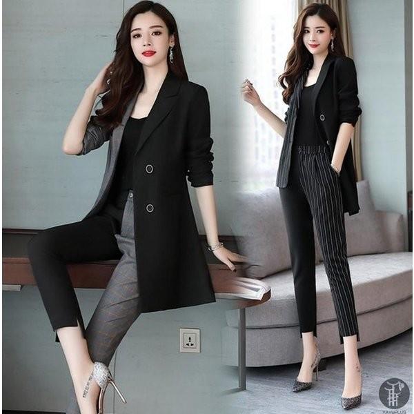 パンツスーツスーツセレモニースーツジャケットパンツスキニーパンツ九分丈レディース2点セット上下セットセットアップ Xkunlus Nbysl519 Minto 通販 Yahoo ショッピング