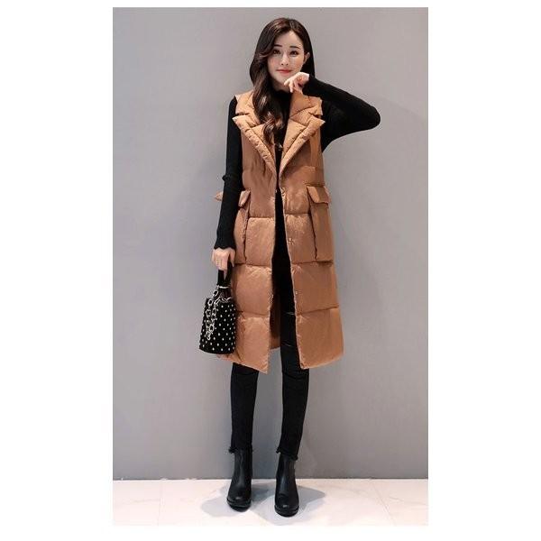 中綿入りコートダウンベストロングレディース韓国風オシャレ袖なししっかりと厚手中綿シンプルモコモコ着心地抜群シンプルスタイツ Xkunsel Bftxz087 Minto 通販 Yahoo ショッピング